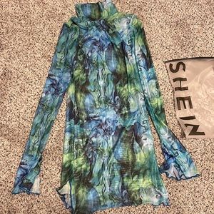 Ruffled detail dress